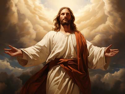 „Göttliche Umarmung“ – Giclée-Leinwanddruck von Jesus Christus