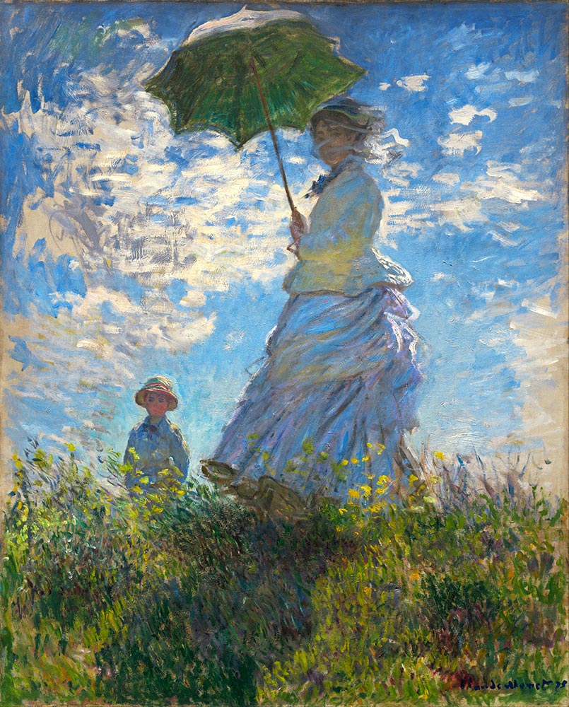 Woman with a Parasol – Claude Monet