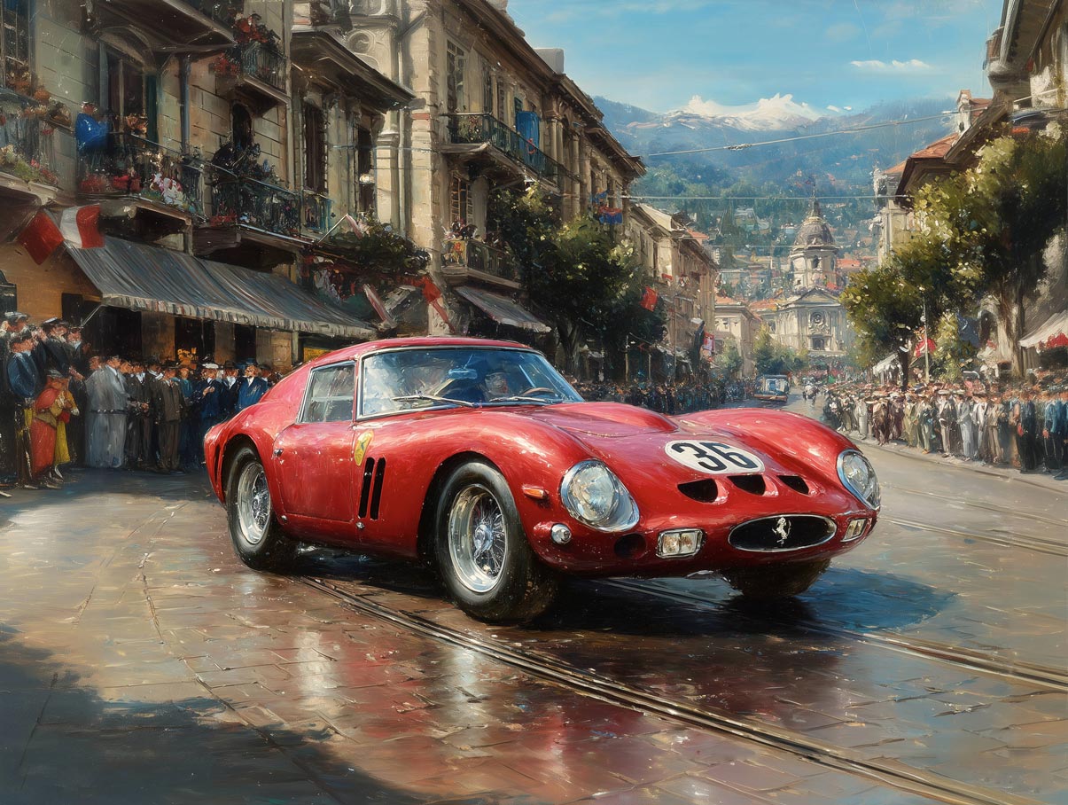 Racing Elegance – Ferrari 250 GTO Classic Car Art Print