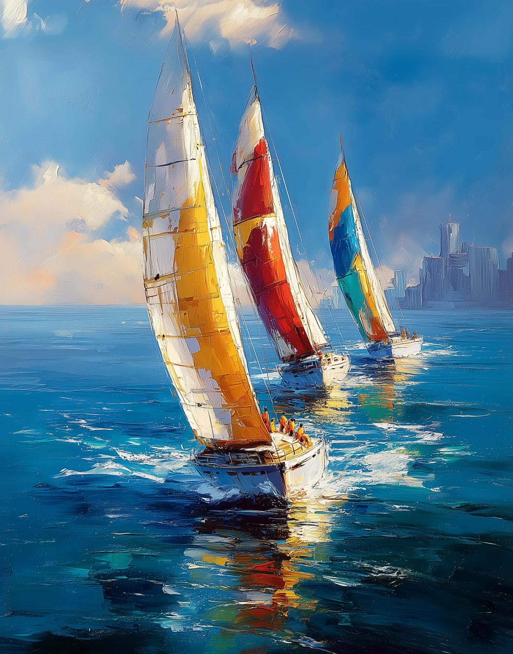 Sailing Into the Light – Nautical Canvas Wall Art