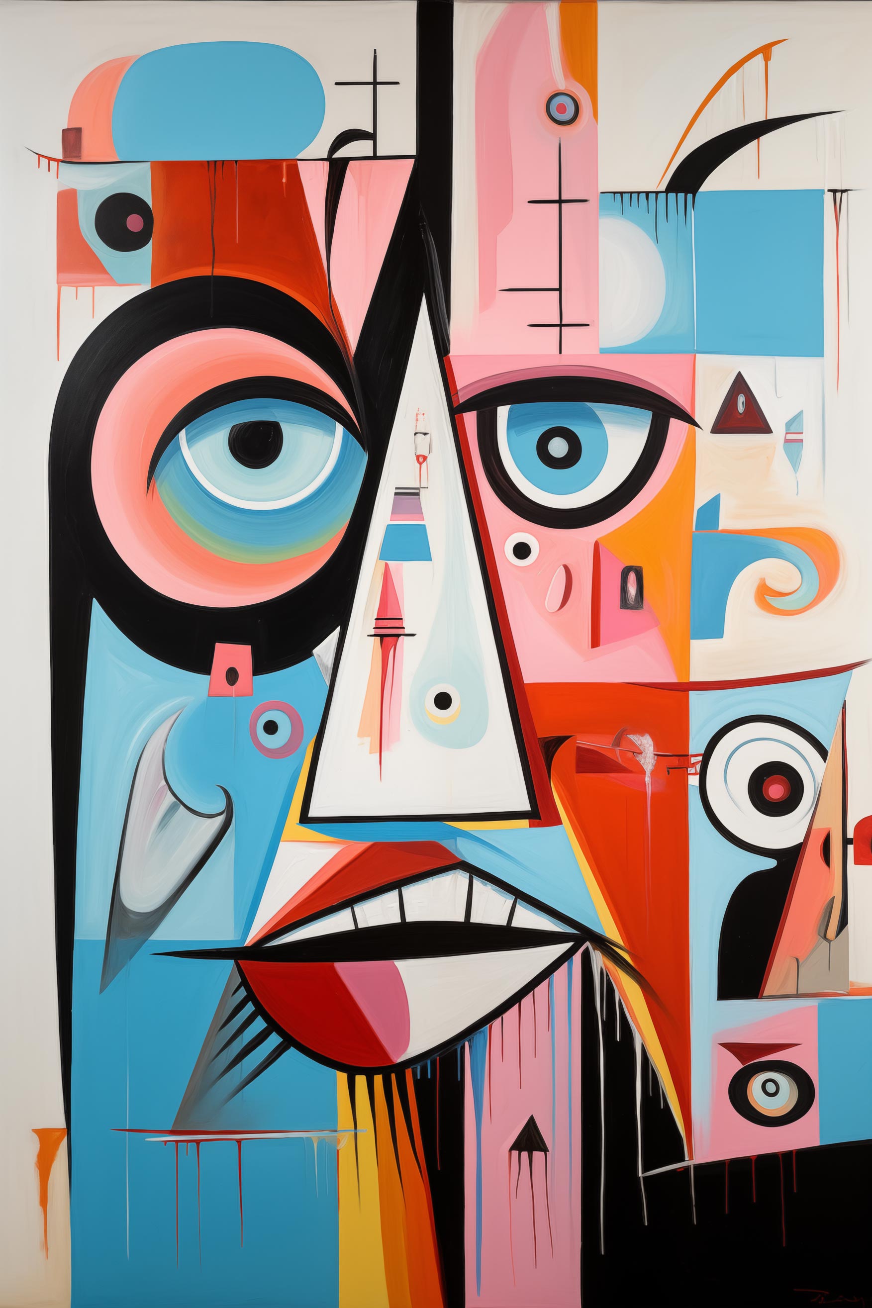 Abstract Face – Contemporary Cubist Wall Art
