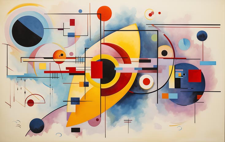 Dynamic Composition – Abstract Geometric Art on Giclée Canvas