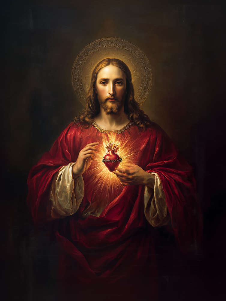 VI The Sacred Heart of Jesus — Giclée Canvas Print