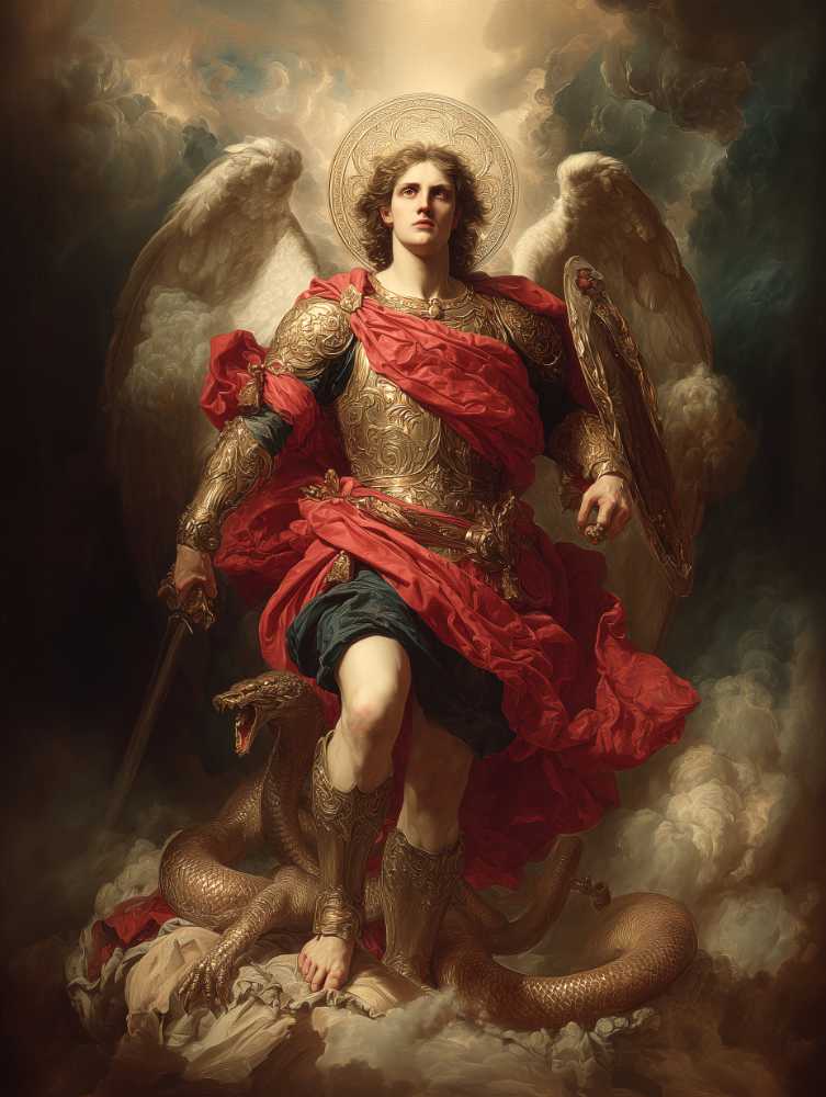Saint Michael the Archangel — Triumph Over Evil — Giclée Canvas Print Saint Michael the Archangel — Triumph Over Evil — Giclée Canvas Print