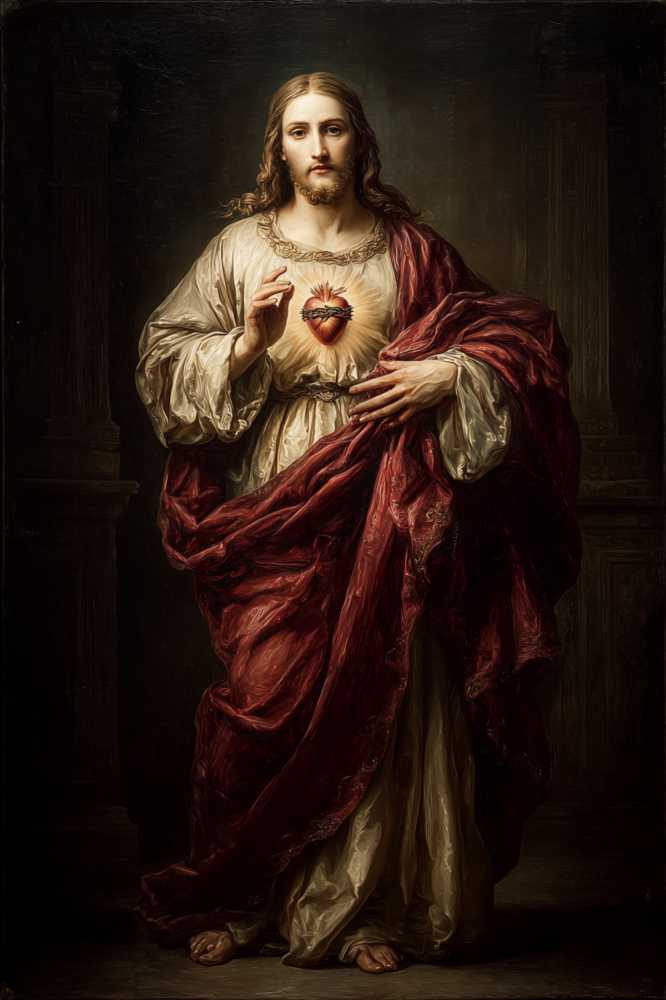 The Sacred Heart of Jesus — Giclée Canvas Print