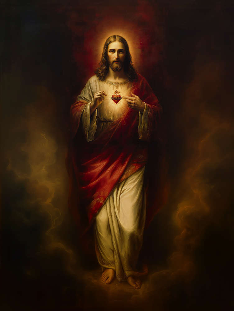 III The Sacred Heart of Jesus — Giclée Canvas Print