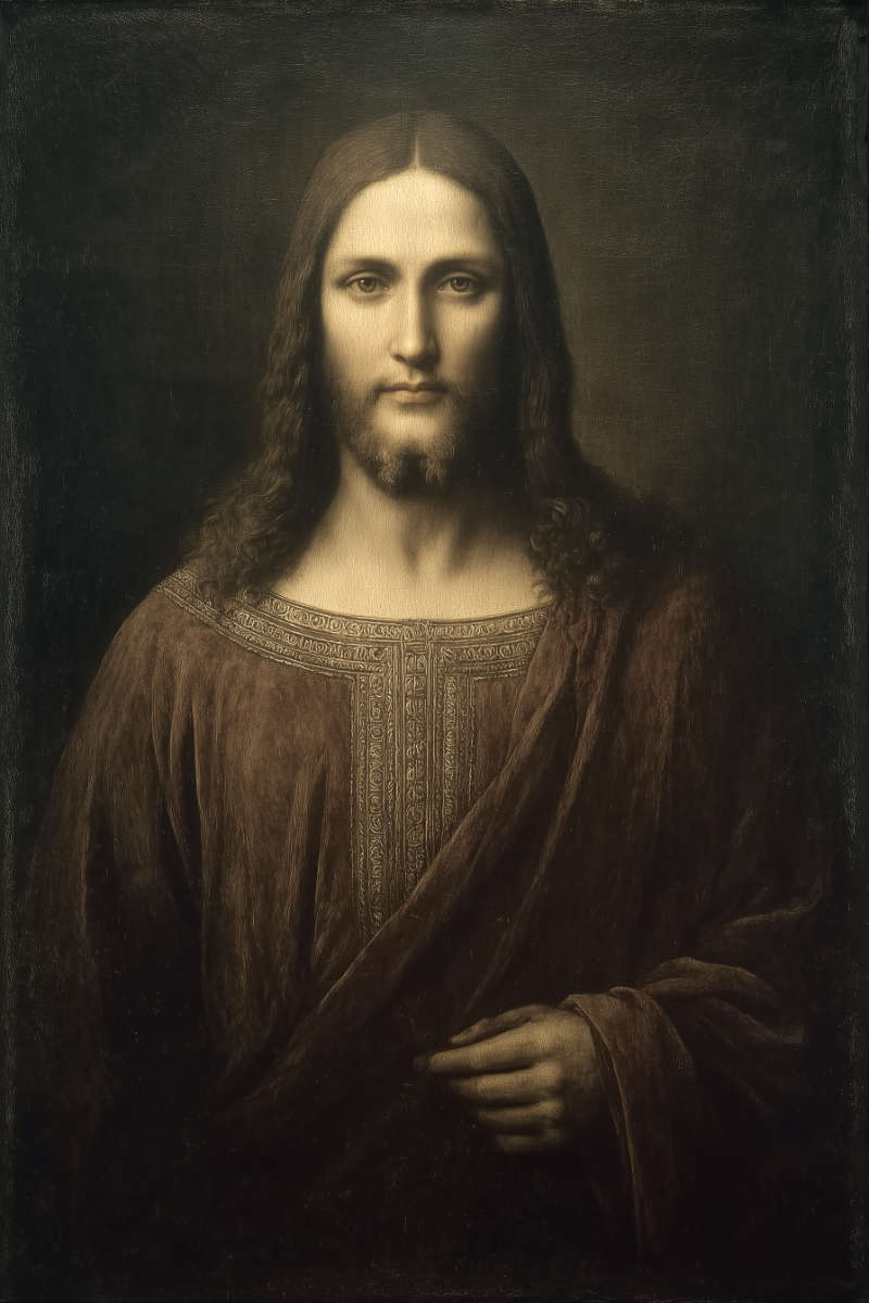 „Das Licht in Uns“ – Porträt von Jesus Christus auf Giclée-Leinwand