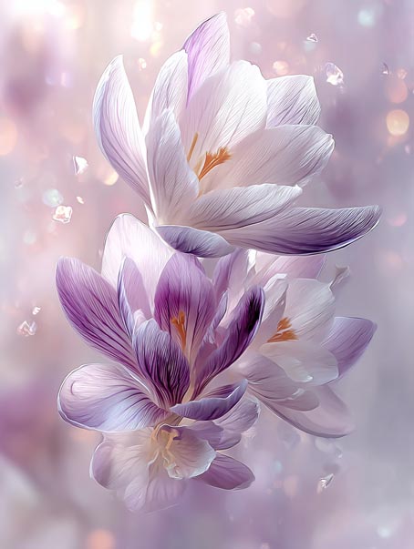 Crocus Nebbia di Lavanda – Giclée Floreale Moderno su Tela | Arte Botanica da Parete Copy Crocus Nebbia di Lavanda – Giclée Floreale Moderno su Tela | Arte Botanica da Parete Copy
