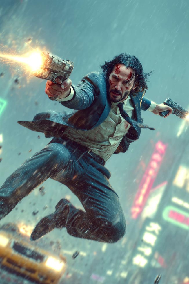 John Wick – Action Hero Giclée Canvas Wall Art