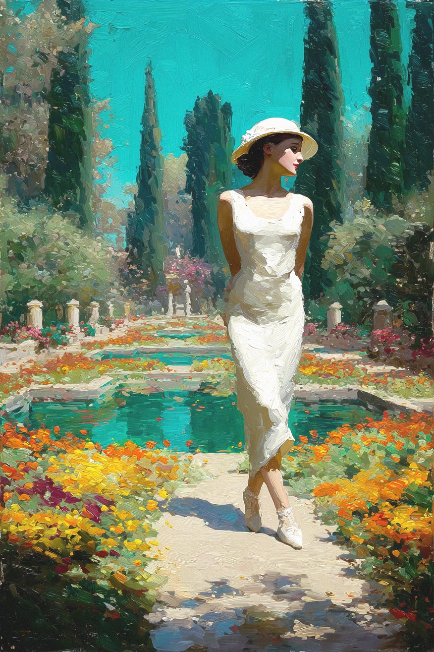 Garden Reverie – Impressionist Giclée Canvas Print
