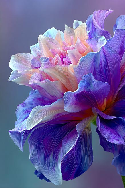 Aurora Petal Radiance – Modern Floral Giclée Print on Canvas | Botanical Wall Art Aurora Petal Radiance – Modern Floral Giclée Print on Canvas | Botanical Wall Art